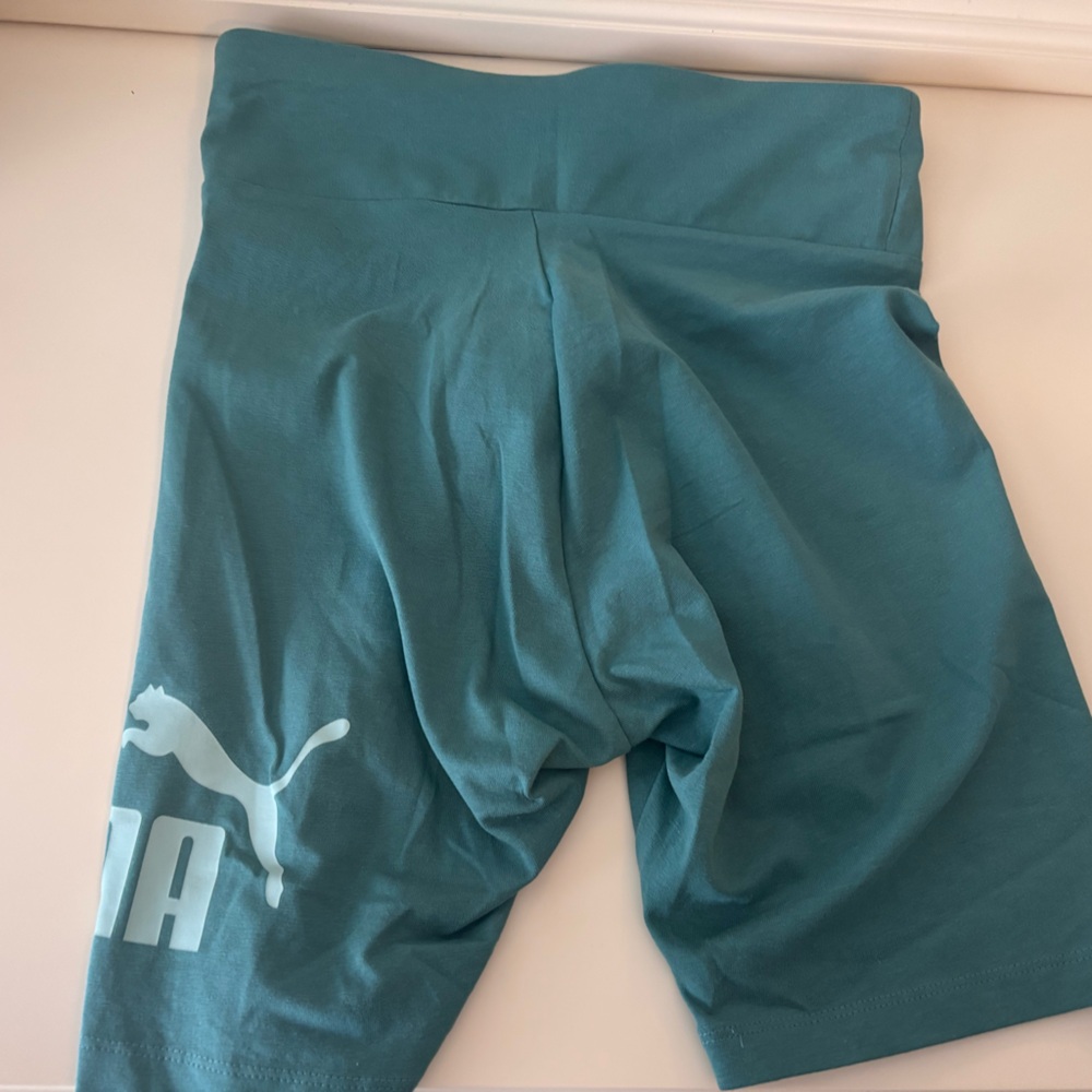 Puma Blue Bike Shorts with Stretchy Fabric